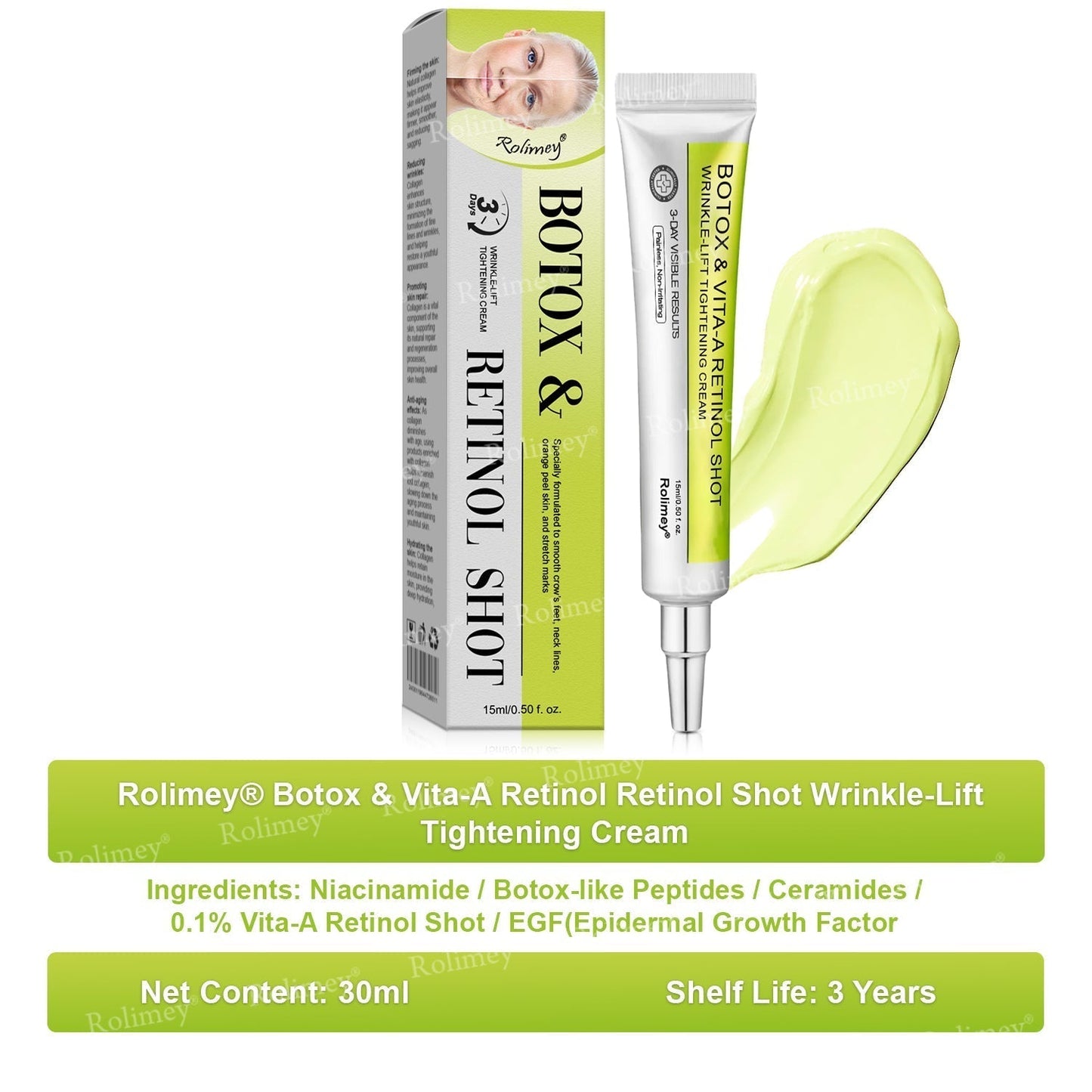 ✨👨‍⚕️Made and shipped from the USA 💫Rolimey® Botox & Vita-A Retinol Shot Wrinkle-Lift Tightening cream - Last Day Promotion 70% OFF