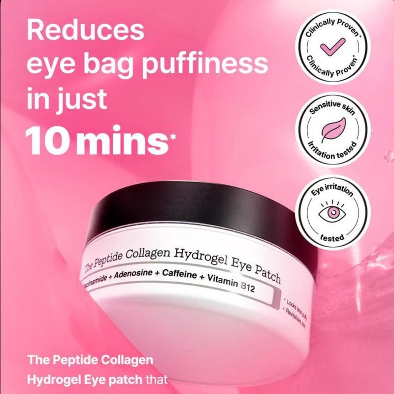 ✨ The Peptide Collagen Hydrogel Eye Patch (60 patches) | DEPUFFS UNDERYE BAGS IN JUST 10 MINUTES