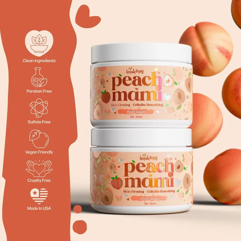 Peach Mami Firming Body Cream – Caffeine + Hyaluronic Acid for Smooth