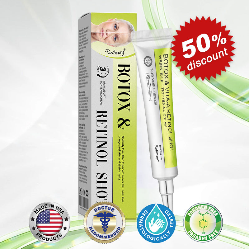 ✨👨‍⚕️Made and shipped from the USA 💫Rolimey® Botox & Vita-A Retinol Shot Wrinkle-Lift Tightening cream - Last Day Promotion 70% OFF