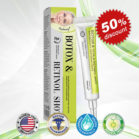 ✨👨‍⚕️Made and shipped from the USA 💫Rolimey® Botox & Vita-A Retinol Shot Wrinkle-Lift Tightening cream - Last Day Promotion 70% OFF
