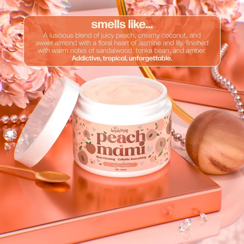 Peach Mami Firming Body Cream – Caffeine + Hyaluronic Acid for Smooth