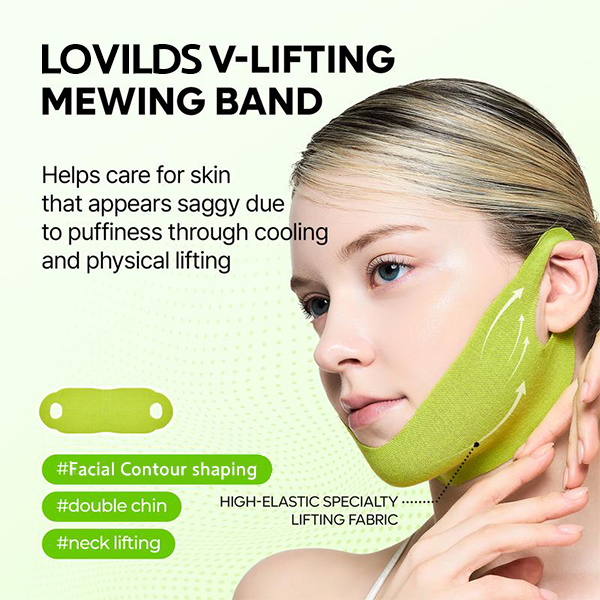 LOVILDS™ V-Lift Mewing Band - Cactus Cooling | De-Puffing & Pore Refining Care