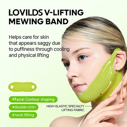 LOVILDS™ V-Lift Mewing Band - Cactus Cooling | De-Puffing & Pore Refining Care
